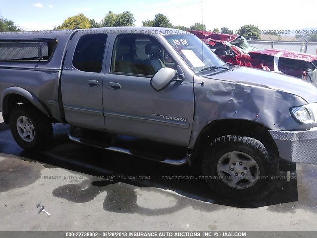 5TBBT48192S311813 - 2002 TOYOTA TUNDRA ACCESS CAB LIMITED SILVER photo 6