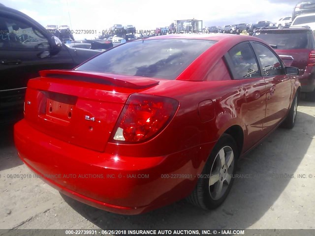 1G8AV18B26Z173468 - 2006 SATURN ION LEVEL 3 RED photo 4