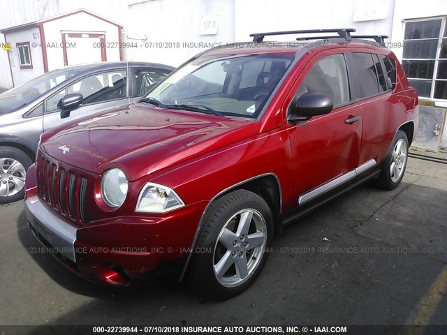 1J8FF57WX7D108279 - 2007 JEEP COMPASS LIMITED RED photo 2