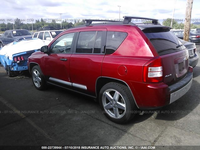 1J8FF57WX7D108279 - 2007 JEEP COMPASS LIMITED RED photo 3