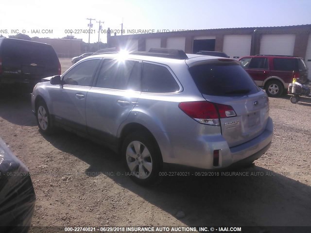 4S4BRBAC8C3282373 - 2012 SUBARU OUTBACK 2.5I TURQUOISE photo 3