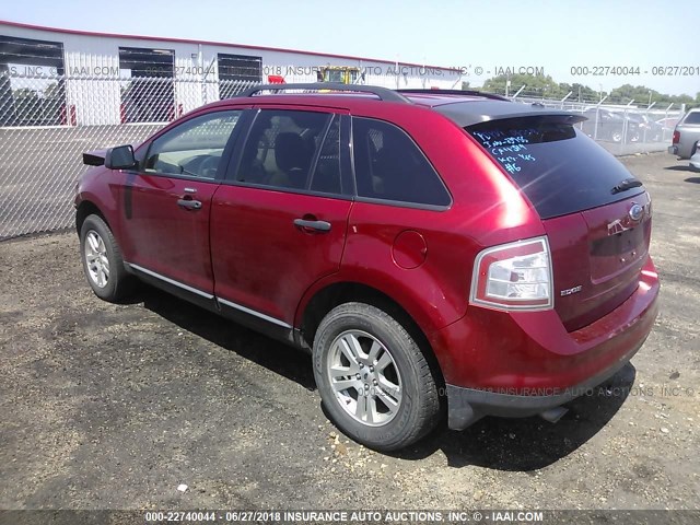 2FMDK36CX7BB59370 - 2007 FORD EDGE SE RED photo 3