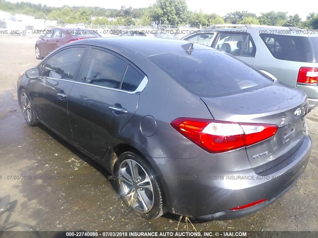 KNAFZ4A81E5096210 - 2014 KIA FORTE EX Pewter photo 3