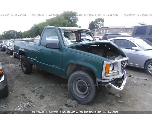 1GTGC24R5TZ529602 - 1996 GMC SIERRA C2500 GREEN photo 1