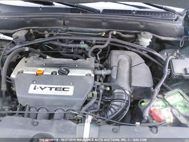 JHLRD78834C042295 - 2004 HONDA CR-V EX GREEN photo 10