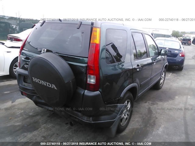 JHLRD78834C042295 - 2004 HONDA CR-V EX GREEN photo 4