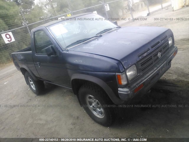 1N6SD11Y7MC411565 - 1991 NISSAN TRUCK SHORT WHEELBASE Dark Blue photo 1