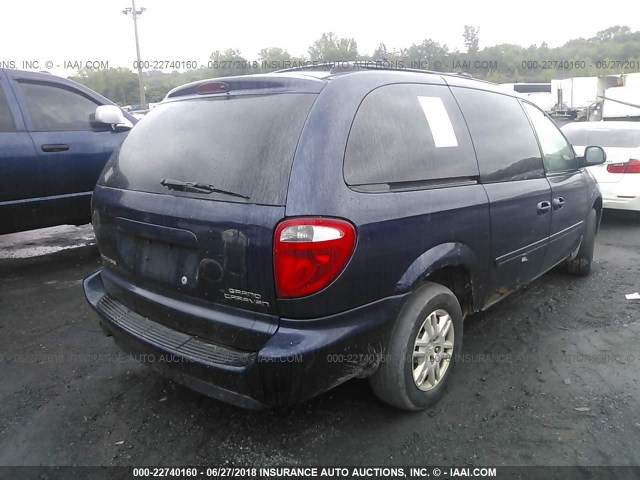 2D4GP24R85R115430 - 2005 DODGE GRAND CARAVAN SE BLUE photo 4