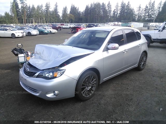 JF1GH61688G800390 - 2008 SUBARU IMPREZA 2.5I SILVER photo 2