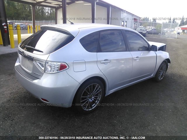 JF1GH61688G800390 - 2008 SUBARU IMPREZA 2.5I SILVER photo 4