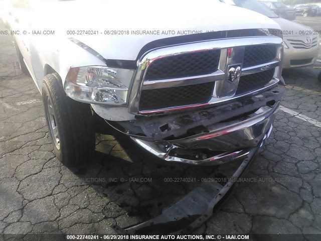 1C6RD6FP0CS300835 - 2012 DODGE RAM 1500 ST WHITE photo 6