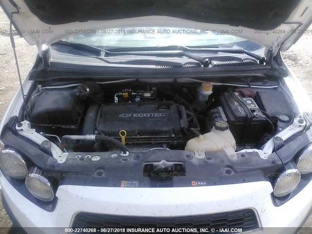 1G1JC5SH2D4209419 - 2013 CHEVROLET SONIC LT Blanco foto 10