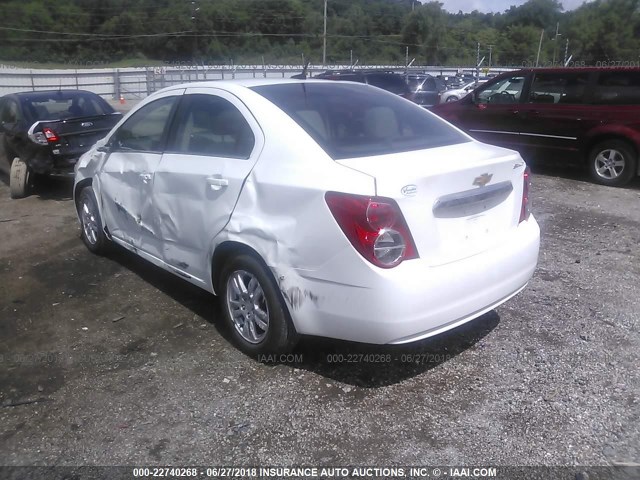 1G1JC5SH2D4209419 - 2013 CHEVROLET SONIC LT WHITE photo 3