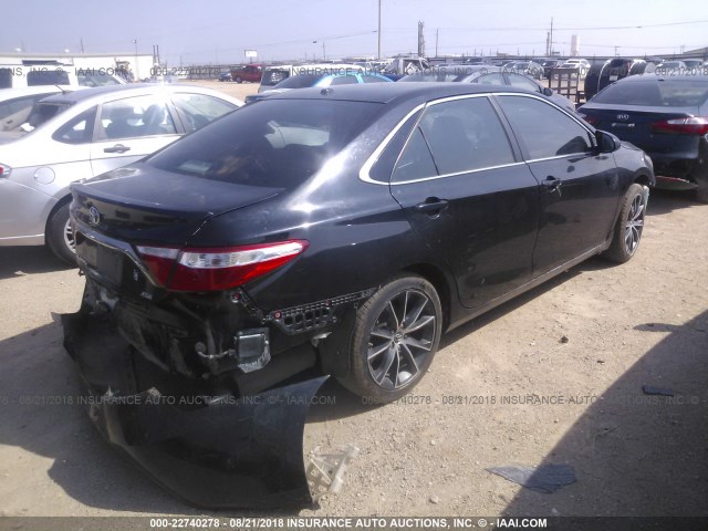 4T1BK1FK7FU557535 - 2015 TOYOTA CAMRY XSE/XLE Qara foto 4