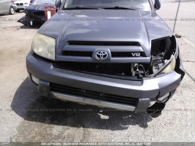 JTEZT17R530009527 - 2003 TOYOTA 4RUNNER LIMITED GRAY photo 6