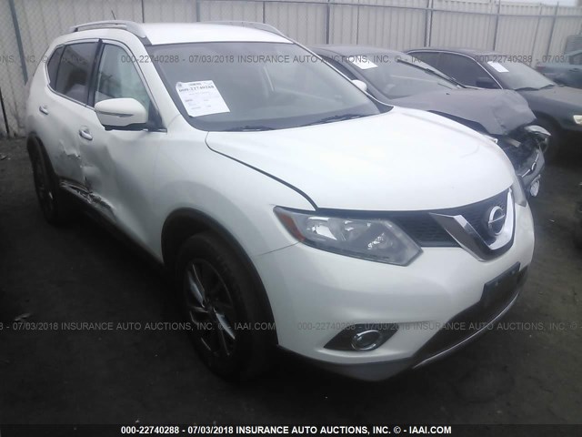 5N1AT2MTXEC825847 - 2014 NISSAN ROGUE S/SL/SV WHITE photo 1