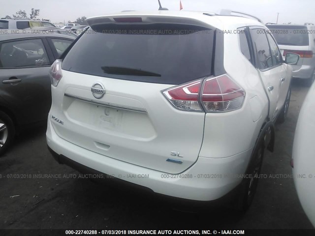 5N1AT2MTXEC825847 - 2014 NISSAN ROGUE S/SL/SV WHITE photo 4