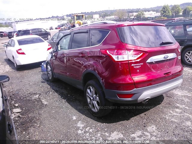 1FMCU0JXXFUA56215 - 2015 FORD ESCAPE TITANIUM RED photo 3