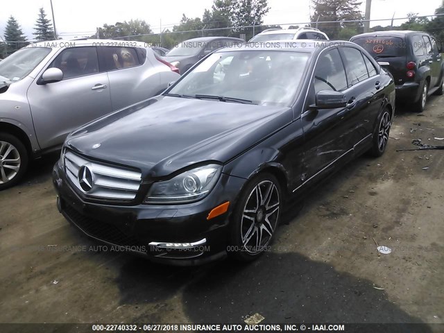 WDDGF8AB1DG134983 - 2013 MERCEDES-BENZ C 300 4MATIC BLACK photo 2