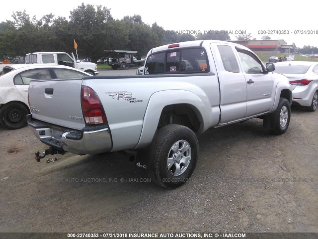 5TEUU42N66Z313942 - 2006 TOYOTA TACOMA ACCESS CAB Күміс фото 4