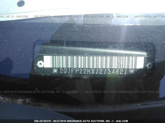 2G1FP22K812134621 - 2001 CHEVROLET CAMARO Կարմիր լուսանկար 9