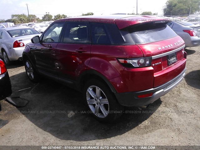 SALVP2BG5FH009738 - 2015 LAND ROVER RANGE ROVER EVOQU PURE PLUS RED photo 3