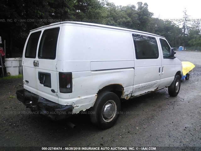 1FTNE24273HB75253 - 2003 FORD ECONOLINE E250 VAN WHITE photo 4