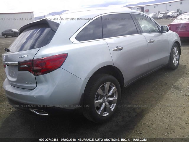 5FRYD4H95GB033054 - 2016 ACURA MDX ADVANCE SILVER photo 4