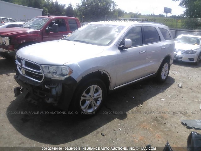 1C4RDHDG8CC118480 - 2012 DODGE DURANGO CREW SILVER photo 2