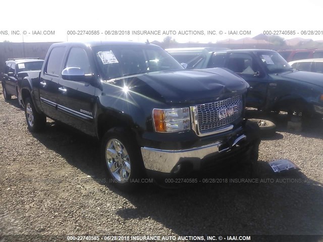 3GTP2VE72DG220947 - 2013 GMC SIERRA K1500 SLE GREEN photo 1