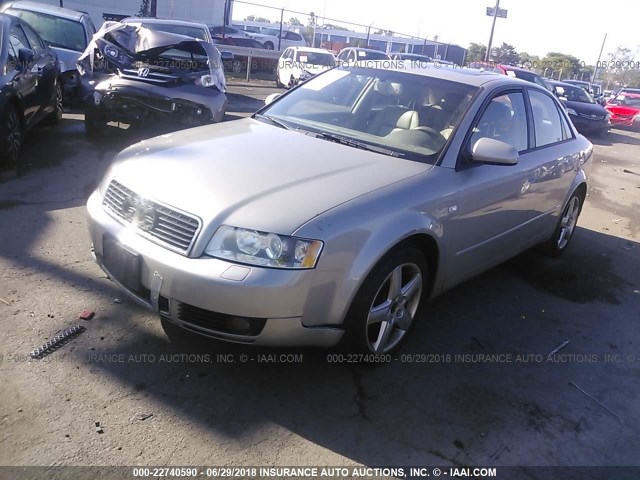 WAULC68E14A184305 - 2004 AUDI A4 1.8T QUATTRO GOLD photo 2