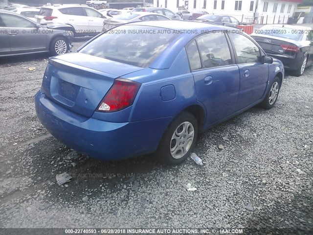 1G8AJ52F44Z200519 - 2004 SATURN ION LEVEL 2 Mavi foto 4