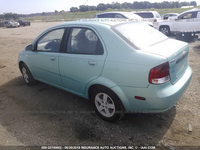 KL1TD52665B437133 - 2005 CHEVROLET AVEO LS TEAL photo 3