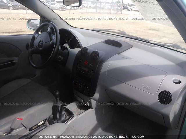 KL1TD52665B437133 - 2005 CHEVROLET AVEO LS TEAL photo 5