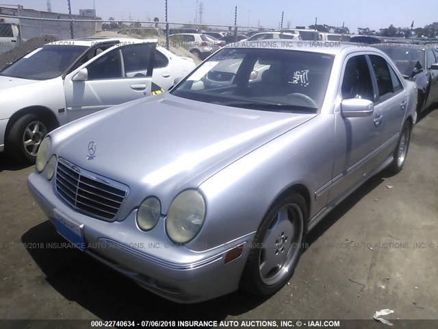 WDBJF74J51B170244 - 2001 MERCEDES-BENZ E 55 AMG SILVER photo 2