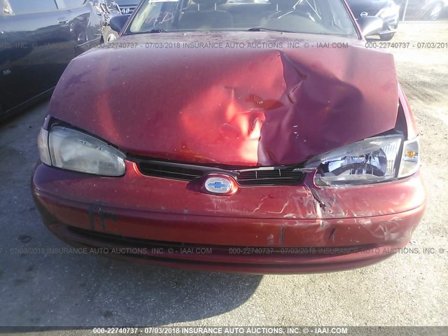 1Y1SK52882Z412440 - 2002 CHEVROLET GEO PRIZM LSI RED photo 6