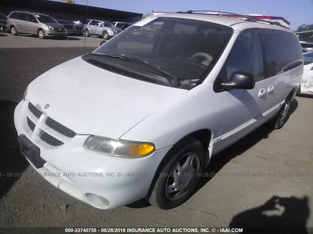 1B4GP44R0YB563413 - 2000 DODGE GRAND CARAVAN SE/SPORT WHITE photo 2