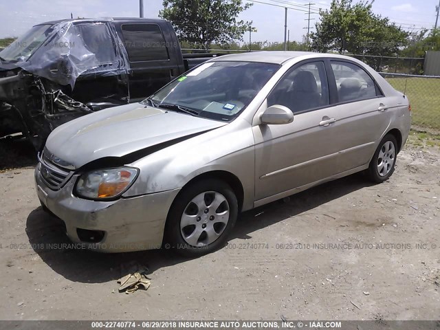 KNAFE121375400698 - 2007 KIA SPECTRA EX/LX TAN photo 2