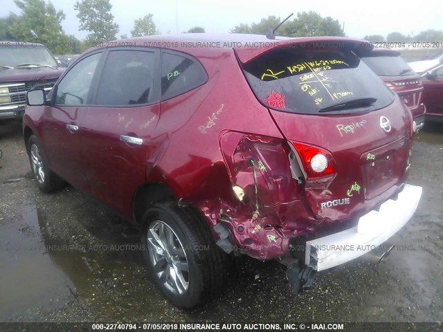 JN8AS5MT3AW019287 - 2010 NISSAN ROGUE S/SL/KROM RED photo 3
