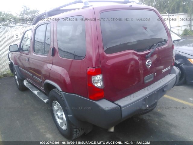 5N1ED28Y03C645066 - 2003 NISSAN XTERRA XE/SE RED photo 3