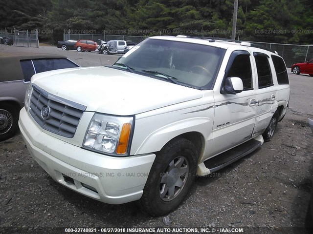 1GYEK63N22R301596 - 2002 CADILLAC ESCALADE LUXURY WHITE photo 2