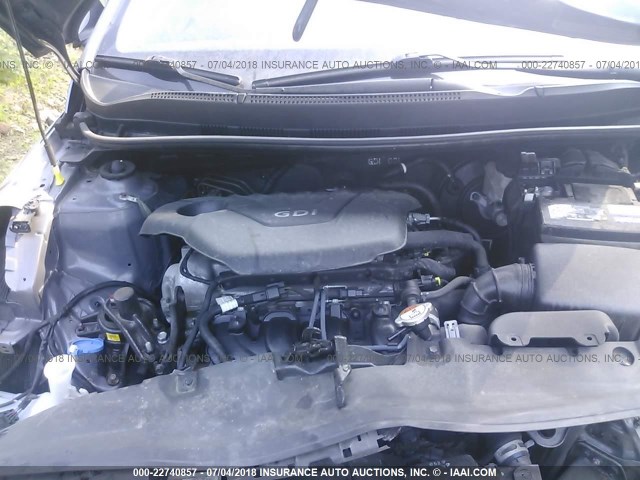 KMHCU4AE4EU748331 - 2014 HYUNDAI ACCENT GLS/SE GRAY photo 10