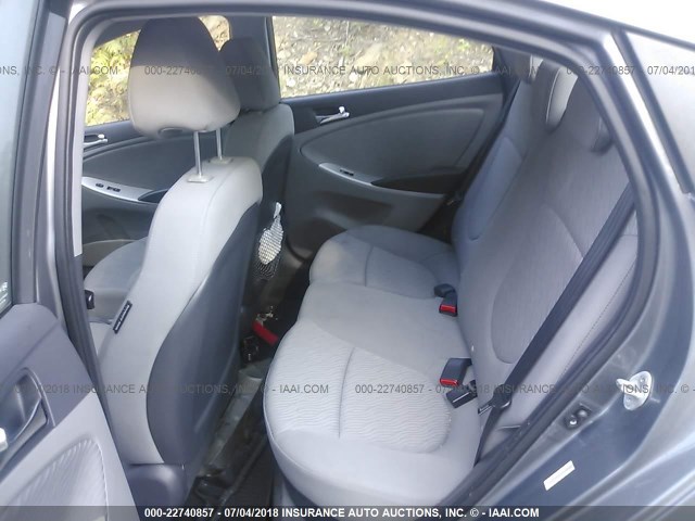 KMHCU4AE4EU748331 - 2014 HYUNDAI ACCENT GLS/SE GRAY photo 8