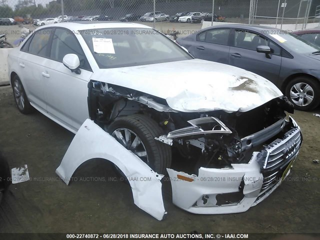 WAUKMAF47JA008103 - 2018 AUDI A4 ULTRA PREMIUM WHITE photo 1