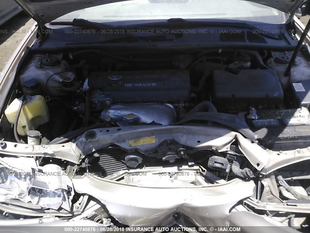 JTDBE32K730161007 - 2003 TOYOTA CAMRY LE/XLE Champagne photo 10
