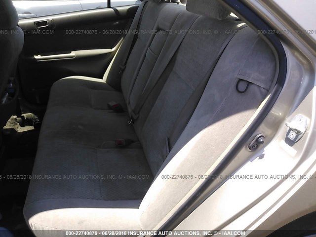 JTDBE32K730161007 - 2003 TOYOTA CAMRY LE/XLE Champagne photo 8