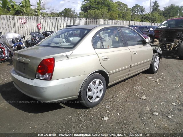 KMHDN46D16U220930 - 2006 HYUNDAI ELANTRA GLS/GT/LIMITED GOLD photo 4