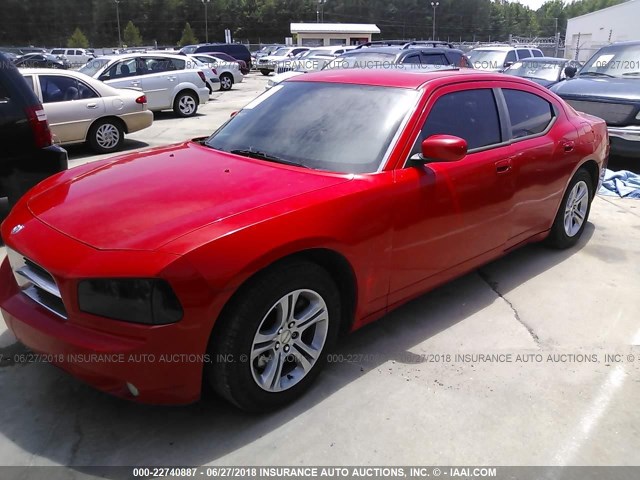2B3KA53H58H249312 - 2008 DODGE CHARGER R/T RED photo 2
