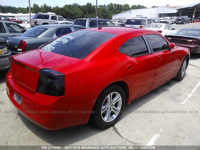 2B3KA53H58H249312 - 2008 DODGE CHARGER R/T RED photo 4