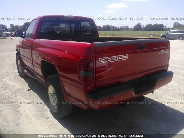 1B7HF16Z9XS212231 - 1999 DODGE RAM 1500 RED photo 3